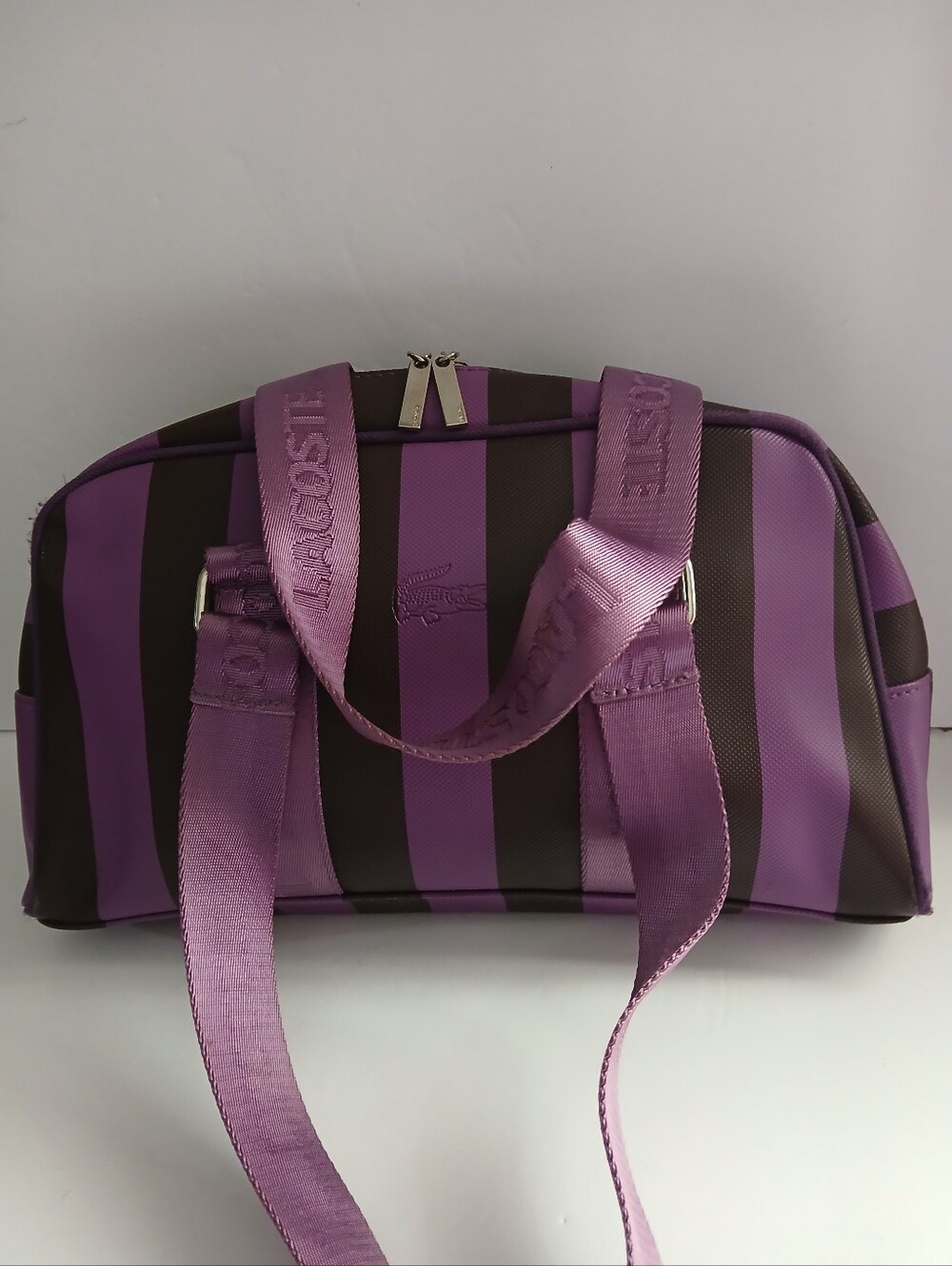 Vintage Lacoste Pavillion Y2K Striped Bowler Bag